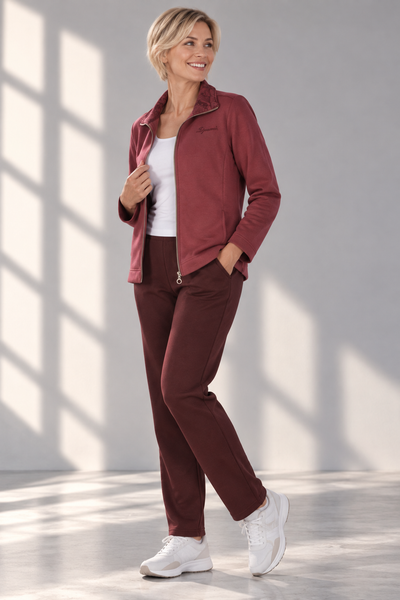 TUTA DONNA CAMPAGNOLO FELPA FULL ZIP TASCHE PANTALONE ELASTICO TASCHE FELPATA ART. 8Q76587