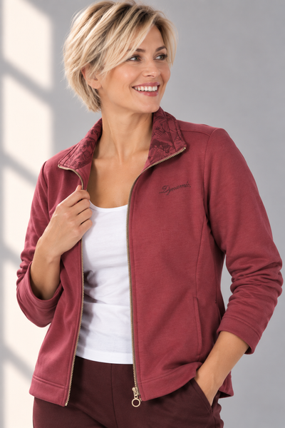 TUTA DONNA CAMPAGNOLO FELPA FULL ZIP TASCHE PANTALONE ELASTICO TASCHE FELPATA ART. 8Q76587