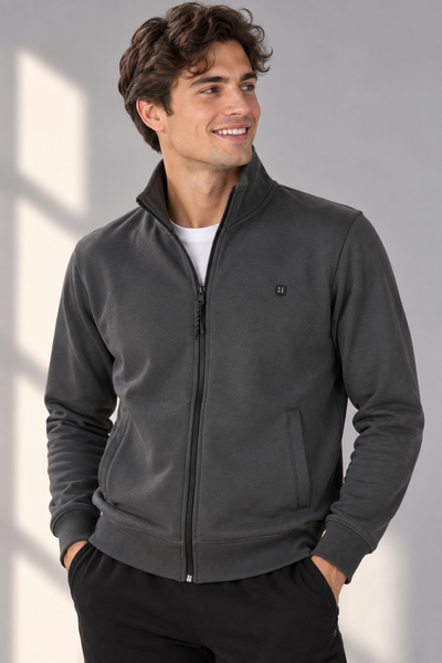 TUTA UOMO HAWK & EAGLE FELPA FULL ZIP TASCHE PANTALONE FELPATA ART. TF0068