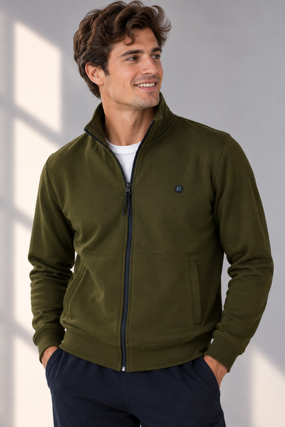 TUTA UOMO HAWK & EAGLE FELPA FULL ZIP TASCHE PANTALONE FELPATA ART. TF0068