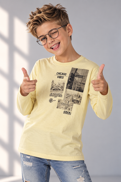MAGLIA RAGAZZO LOSAN GIROCOLLO MANICA LUNGA STAMPA ART. L26WB0101