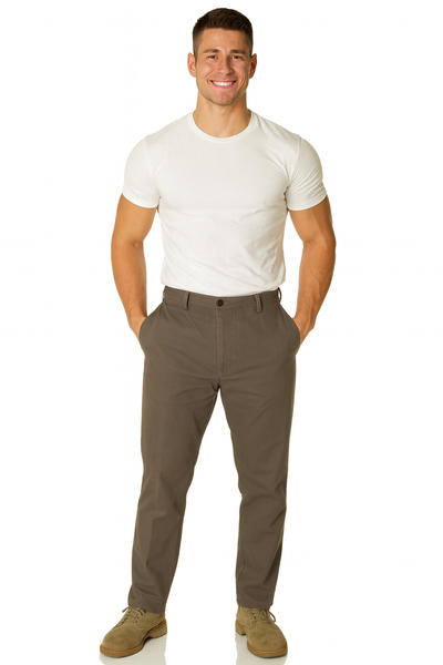 PANTALONE UOMO ZIO GANCIO BOTTONE CINQUE TASCHE OPERATO MARCA BUGATTI ART. 46344