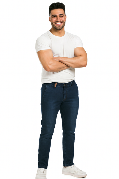 PANTALONI UOMO ZIP BOTTONE CINQUE TASCHE JEANS MODERN FIT MARCA SEA BARRIER ART. BARRIC-88