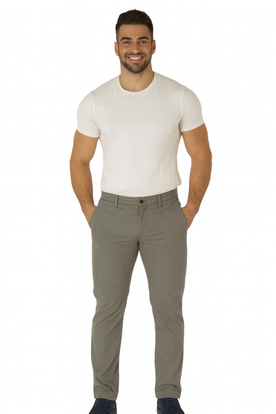 PANTALONI UOMO ZIP BOTTONE TASCHE SLIM MARCA PI.ZETA.ONE ART.PVZ156/32054