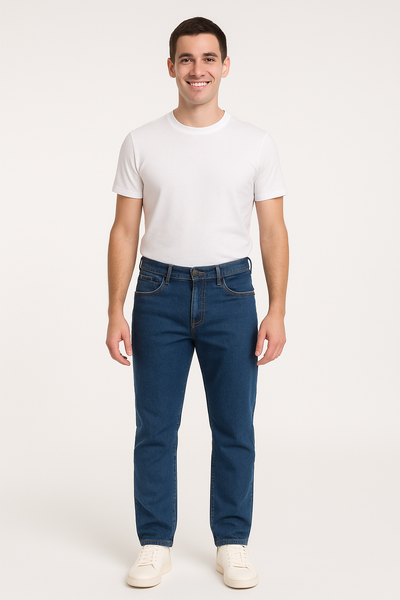 JEANS UOMO ZIP BOTTONE CINQUE TASCHE CHIARO LEGGERO MARCA WAMPUM ART.11704-1D19
