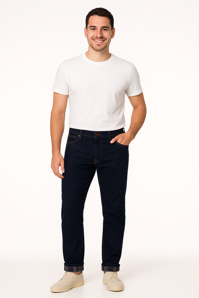 PANTALONE JEANS UOMO RAGAZZO FODERATO ELASTICO MARCA MARCELLO MARABOTTI ART 41-8499