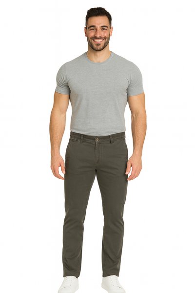 PANTALONE UOMO ZIP BOTTONE TASCHE TASCHINO MODERN FIT MARCA LUIGI MORINI ART.GALLINO4249