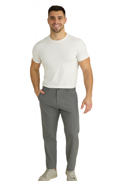 PANTALONI UOMO ZIP BOTTONE GANCIO CINQUE TASCHE PASSANTI MARCA BUGATTI 16305/240