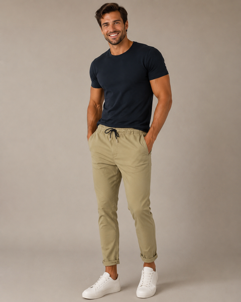 PANTALONI UOMO RAGAZZO COTONE ELESTICO TASCHE MARCA BLUE JOINT ART. V8005