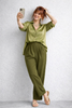 PANTALONE DONNA LOSAN PALAZZO PENCES ELASTICO TASCHE ART.LWMAP050226004