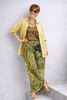 PANTALONE DONNA GIGLIOROSSO TAGLIE OVER PALAZZO FANTASIA ELASTICO VISCOSA ART. 26131