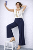 PANTALONE DONNA LAURA BIAGIOTTI ZAMPA ZIP ELEGANTE ART. 26P1876