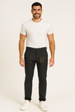 PANTALONI RAGAZZO ZIP BOTTONI TASCHE MICROSTAMPATO MARCA INCOR ART.SKIEN