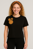 T-SHIRT DONNA GRIFFAI MANICA CORTA RICAMO FIORE COTONE ART. 6515
