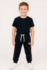 PANTALONE TUTA BAMBINO COULISSE POLSINO TASCHE BANDA LATERALE STEMMA MARCA BM ART.Y1712