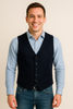 GILET UOMO SPORTING MARE MAGLIA LANA BOTTONI TASCHINI ART. 2500/161BT