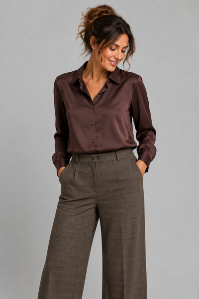 PANTALONE DONNA GRIFFAI PALAZZO FANTASIA QUADRI TASCHE ART. DGF7479