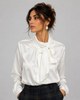 BLUSA DONNA GRIFFAI RASO MANICHE RAGLAN FIOCCO ART. DGF7580
