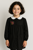 GREMBIULE SCUOLA BAMBINA BOTTONI COLLETTO TASCHE POLSINI RICAMO MARCA SIGGI ART.33GR3767