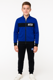 PIGIAMA TUTA COTONE GARZATO TEMPO LIBERO BAMBINO RAGAZZO ZIP SQUADRA INTER ART. F202050