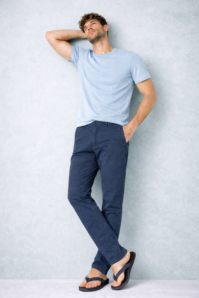 PANTALONE UOMO SEA BARRIER MICRO FANTASIA COTONE ELASTICIZZATO TASCHE FRANCESE ART. BAGGIO-71