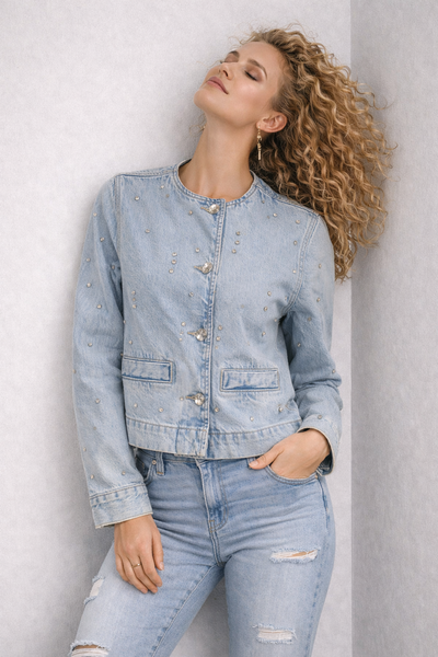 GIUBBETTO JEANS DONNA TIFFOSI CHANEL BOTTONI STRASS ART. 10064980