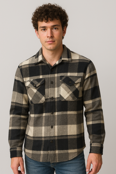 CAMICIA UOMO X-CAPE FLANELLA PESANTE SCOZZESE TASCHINI ART. COWANS-25