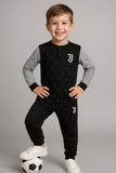PIGIAMA RAGAZZO COTONE JUVE BOTTONI LUNGO ELASTICO POLSINI LOGO GIOVANE PRATICO MARCA HERMET ART.PIGJT302090