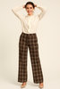 PANTALONE DONNA MATTA BOTTONE ZIP TASCHE PASSANTI SCOZZESI ART.AI910-N