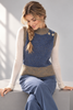 GILET DONNA SEASONS OF GRACE COLLO LUPETTO BOTTONI GIOIELLO ART.  304