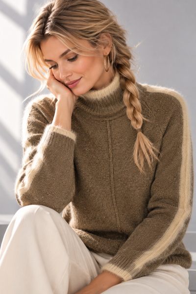 MAGLIONE DONNA  SEASONS OF GRACE LUPETTO CON INSERTI ART. 342