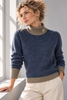 MAGLIONE DONNA SEASONS OF GRACE LUPETTO BORDI IN CONTRASTO ART. 302
