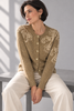CARDIGAN DONNA  SEASONS OF GRACE GIROCOLLO BOTTONI RICAMI ART. 319