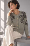 CARDIGAN DONNA  SEASONS OF GRACE GIROCOLLO BOTTONI RICAMI ART. 319