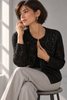 CARDIGAN DONNA SEASONS OF GRACE GIROCOLLO MICROPAILLETTES ART. 343