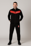 TUTA PIGIAMA FELPATO ZIP POLSINI LOGO SQUADRA MILAN ART. MF101025