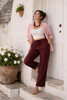 PANTALONE DONNA ELISA CASTELLI TAGLIE OVER ELASTICO TASCHE MISTO LINO ART. 18092