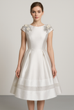 ABITO DONNA RAGAZZA CERIMONIA ELEGANTE GODET AMPIO APPLICAZIONI MARCA CARLA RUIZ ART.94798