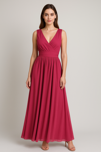 ABITO DONNA ELEGANTE LUNGO FODERA SCOLLO ARRICCIATURA MARCA GRIFFAI ART. DGP3400