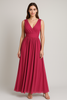 ABITO DONNA ELEGANTE LUNGO FODERA SCOLLO ARRICCIATURA MARCA GRIFFAI ART. DGP3400