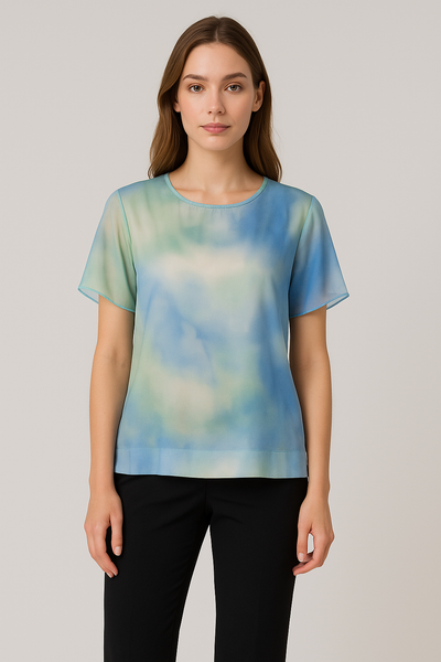 BLUSA DONNA PIERRE CARDIN ART. CA26032 ALLACCIATURA DIETRO SPSCCHETTI 100% VISCOSA