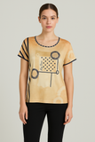 BLUSA DONNAELEGANTE FANTASIA MANICA CORTA  JENNIFER CLOSE ART. 1403