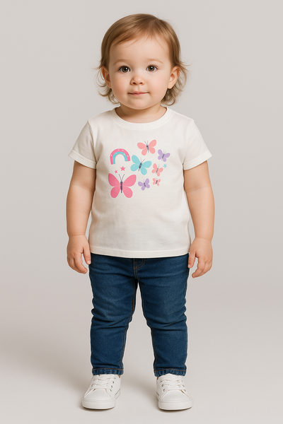 T-SHIRT BAMBINA COTONE GIROCOLLO  LOSAN ART. LBGAP0303-25007