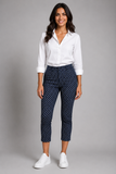 PANTALONE DONNA COTONE ELASTICIZZATO POIS MARCA EL.MA ART. 1812