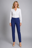 PANTALONI DONNA ELEGANTE FINTE TASCHE COTONE ELASTICIZZATO EL.MA ART. 1816