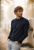 MAGLIONE UOM0 COVERI MOVING GIROCOLLO BASICO VISCOSA ART. TR1720