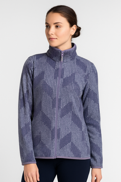 MICRO PILE DONNA BASILE FANTASIA FULL ZIP TASCHE  ART. BEW175