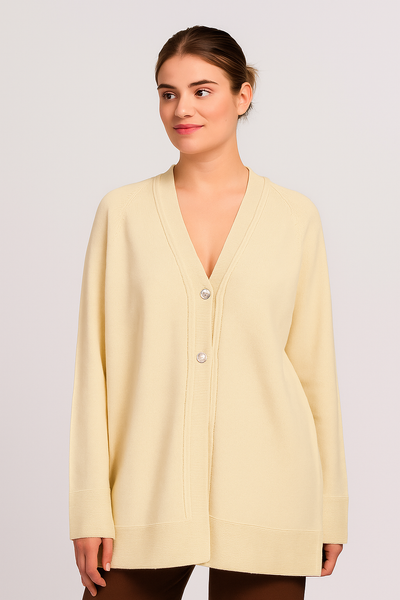 MAGLIONE DONNA TENEREZZA CARDIGAN LUNGO LANA ART. Z9513