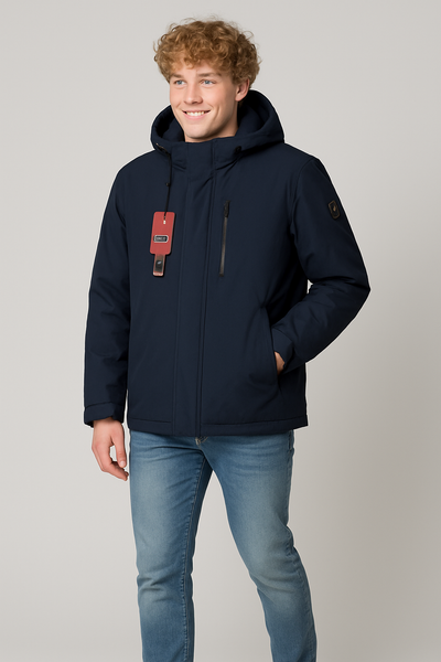GIACCONE UOMO SEA BARRIER TAGLIE OVER TRAPUNTATO CAPPUCCIO ZIP TASCHE ART. CONF-MESAK-37M