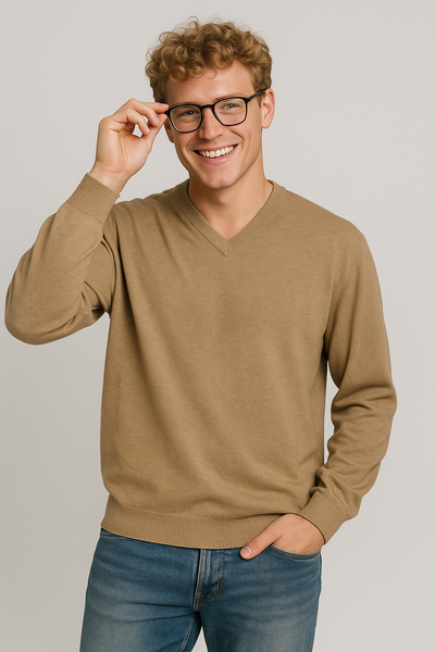 MAGLIONE UOMO SPORTING SCOLLO V TAGLIE OVER LANA ART. 2960 600S